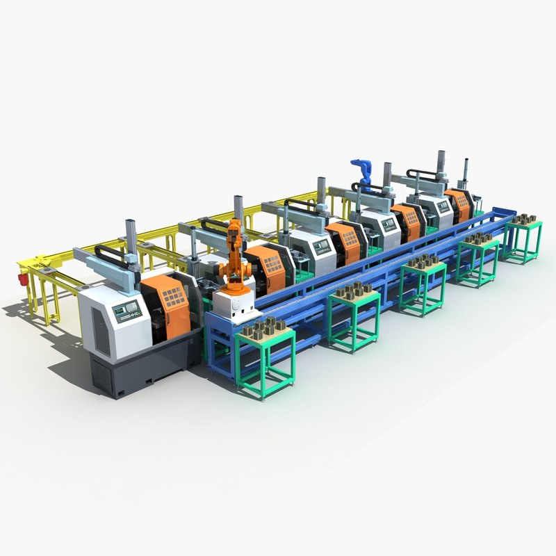 3D machine automation production line - TurboSquid 1193895