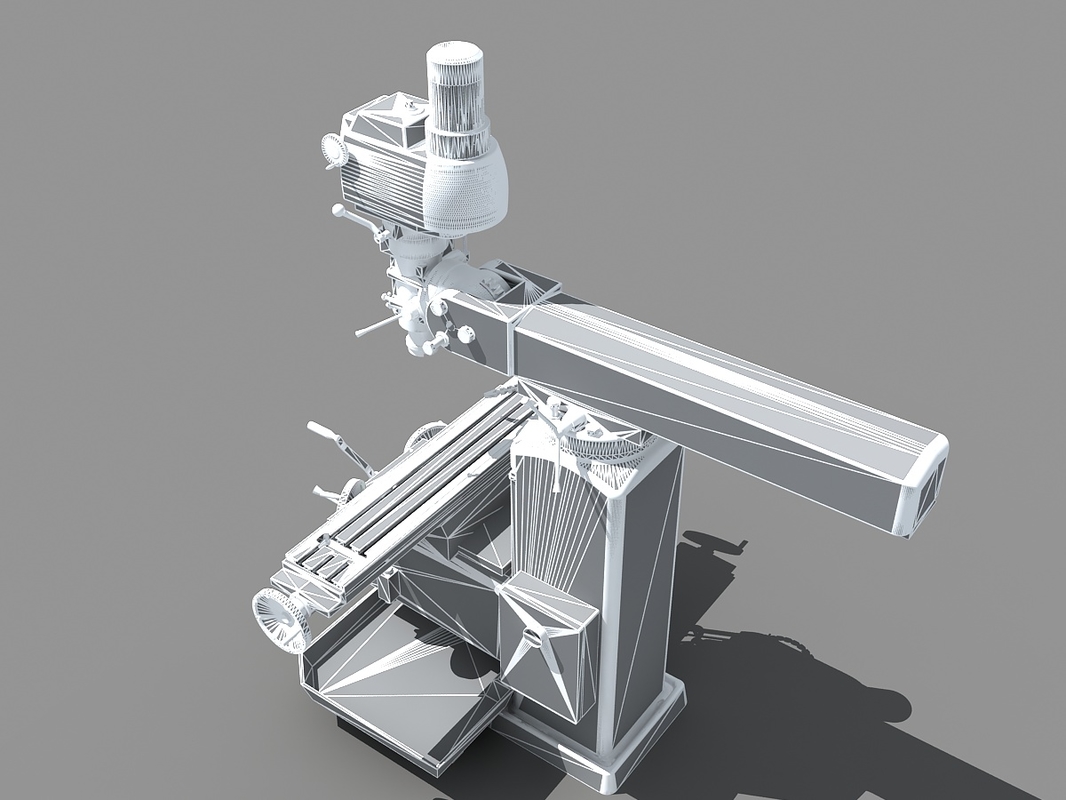 Milling machine 3D model TurboSquid 1193904