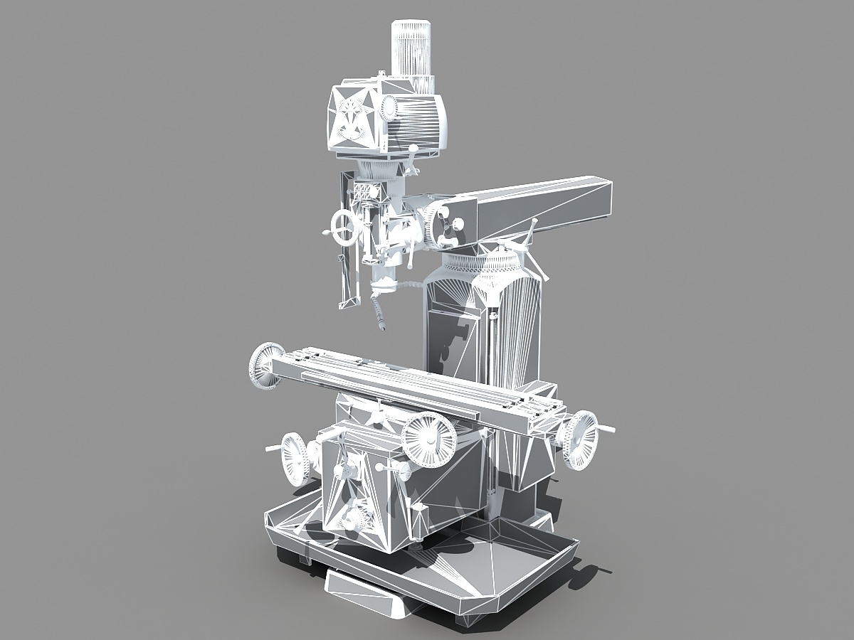 Milling machine 3D model TurboSquid 1193904