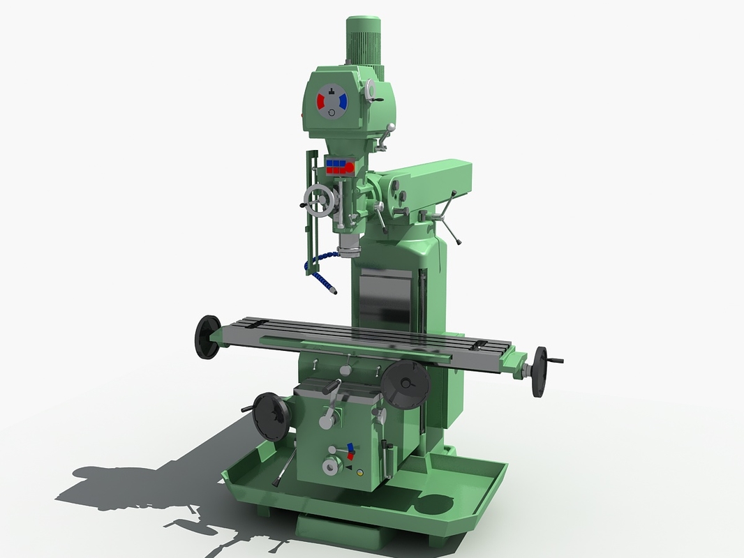 Milling machine 3D model TurboSquid 1193904