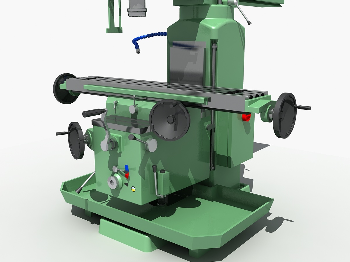 Milling machine 3D model TurboSquid 1193904