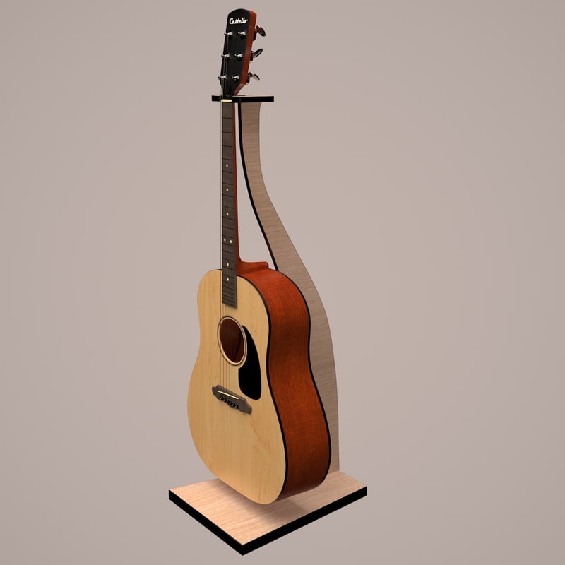 Guitar stand 3D model TurboSquid 1193971