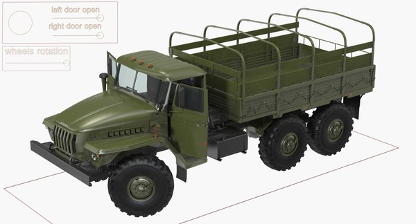 Ural 4320 Truck 6x6 3D - TurboSquid 1193988