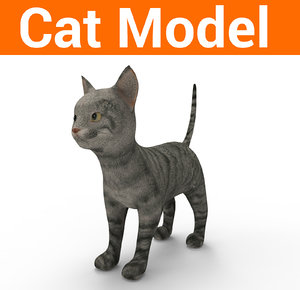 3D model cute cat