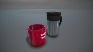 3D mug coffee travel model