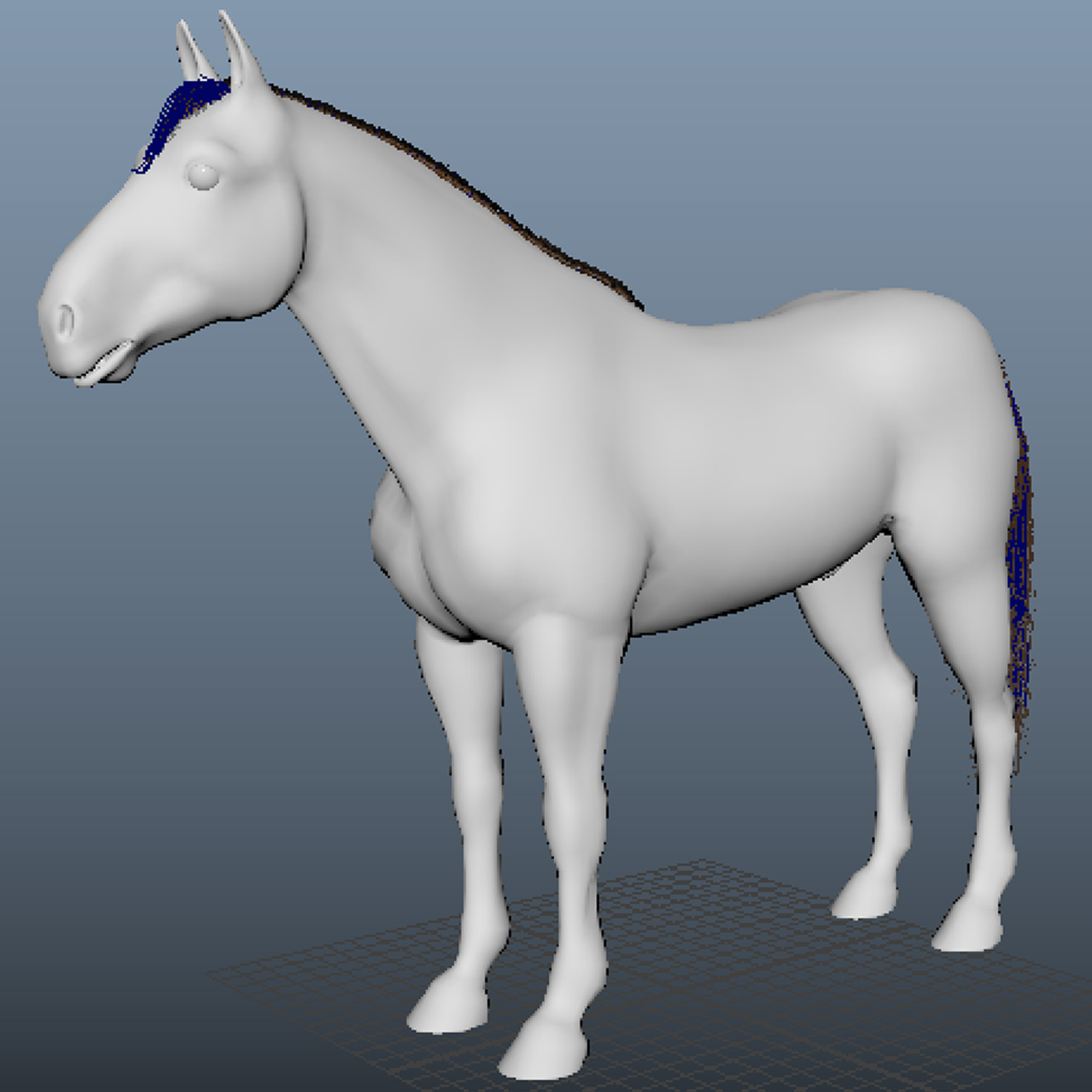 馬(dapple grey warmblood)3d模型