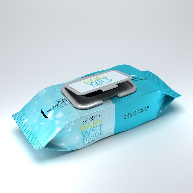 Download Baby wet wipes mockup 3D model - TurboSquid 1194612
