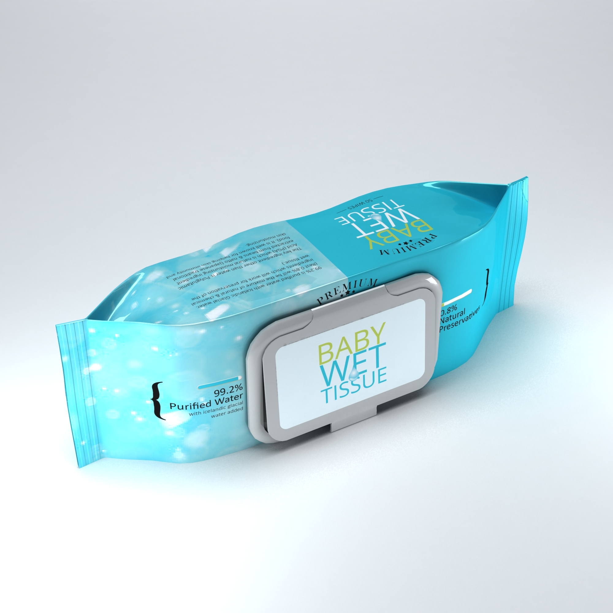Download Baby wet wipes mockup 3D model - TurboSquid 1194612