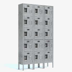 metal lockers 3D model