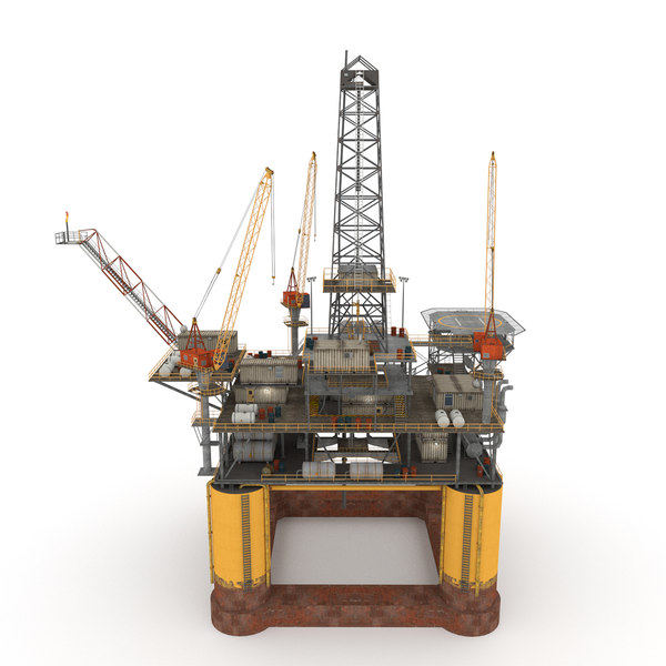 Oil rig model - TurboSquid 1194717