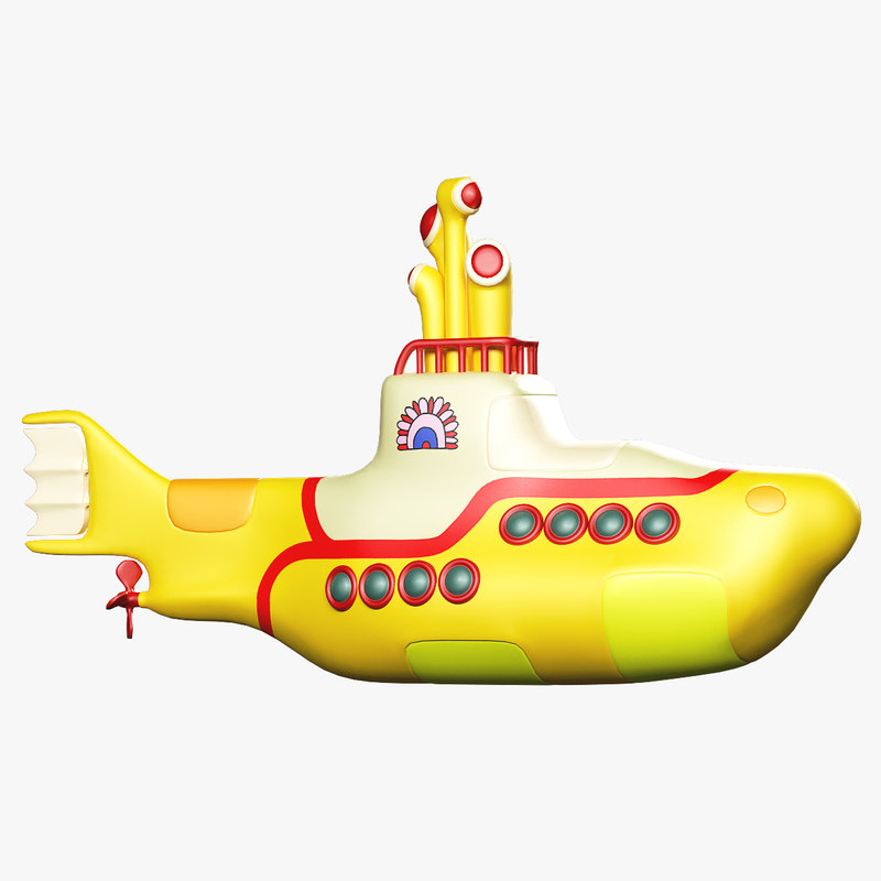 3D yellow submarine model TurboSquid 1194756