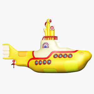 3D yellow submarine model