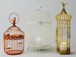 3D model cage candle holders