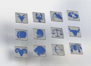 3D zodiac sign