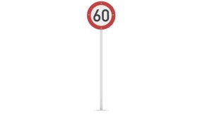 traffic sign 60 3D model