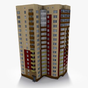 3D model east europe building