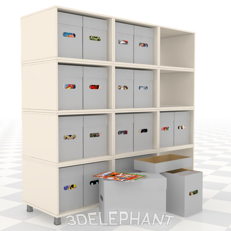 Comic Book Boxes 3d Model Turbosquid 1195058