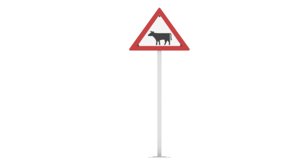 3D traffic cows road model