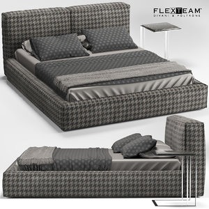 flexteam slim bed 3D model