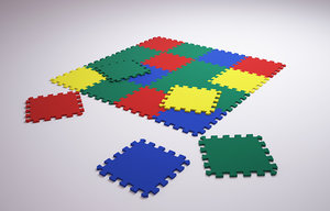 puzzle mat 3D model