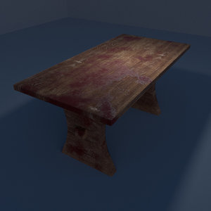 3D bloody table model