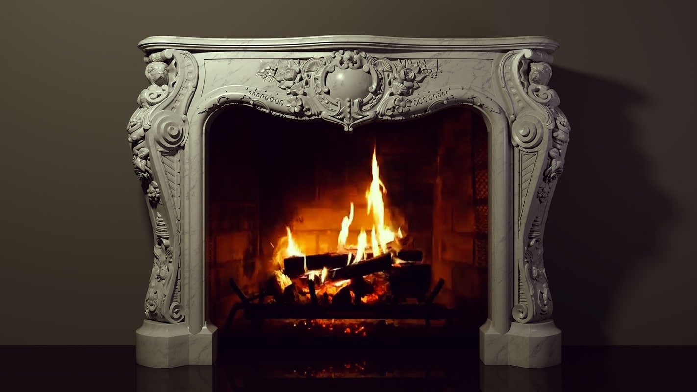 corner fireplace 3d model free