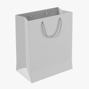 paper shopping bag string 3D model