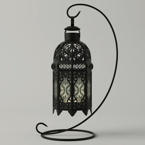 moroccan tabletop lantern 3D model