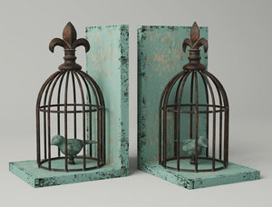 birdcage bookend 3D model