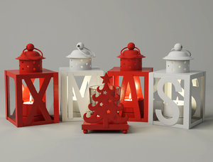 3D christmas lanterns tealight zara