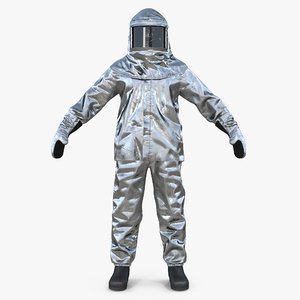 3D aluminized chemical protective suit model