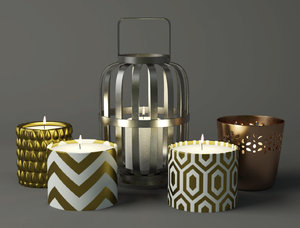 3D lantern candles candleholder home