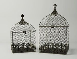 3D square birdcages model