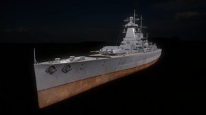 3D model admiral scheer type deutschland