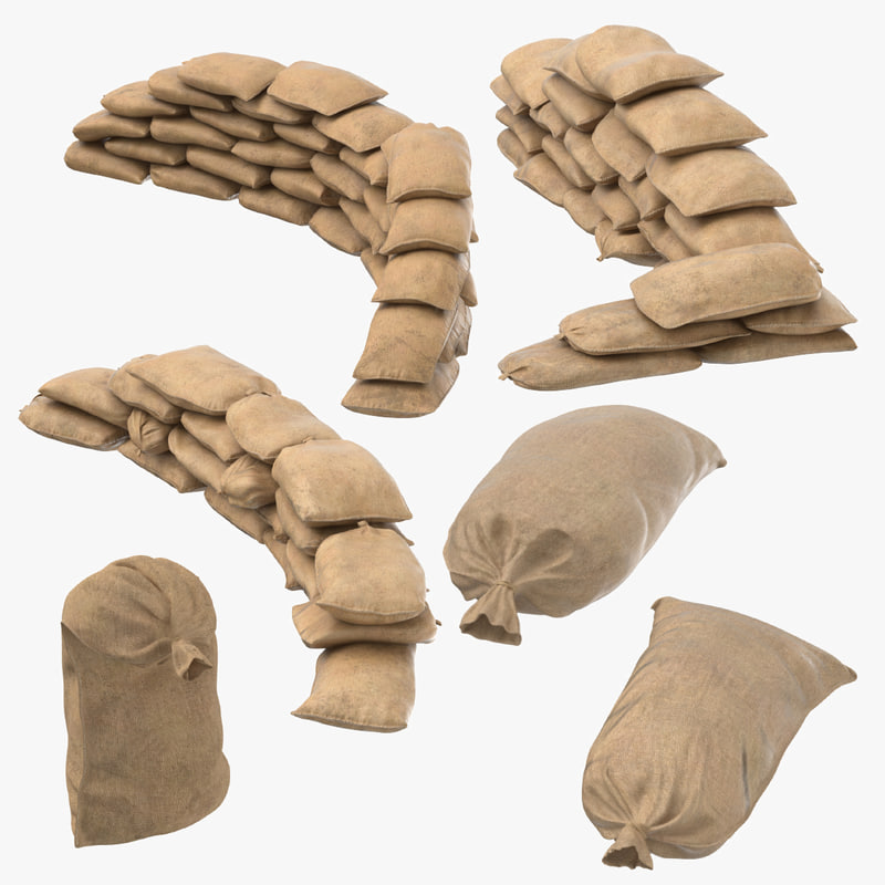 War ii sandbag barricades 3D model TurboSquid 1196327