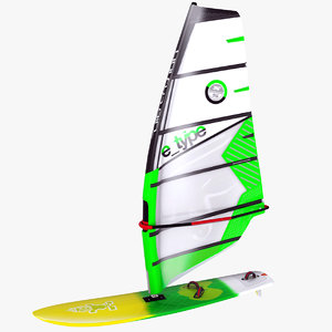 windsurf board sail 3D model