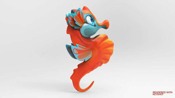 タツノオトシゴ漫画3dモデル Turbosquid