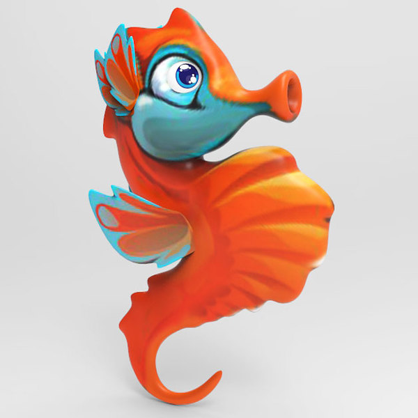 タツノオトシゴ漫画3dモデル Turbosquid