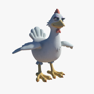 3D chicken cartoon