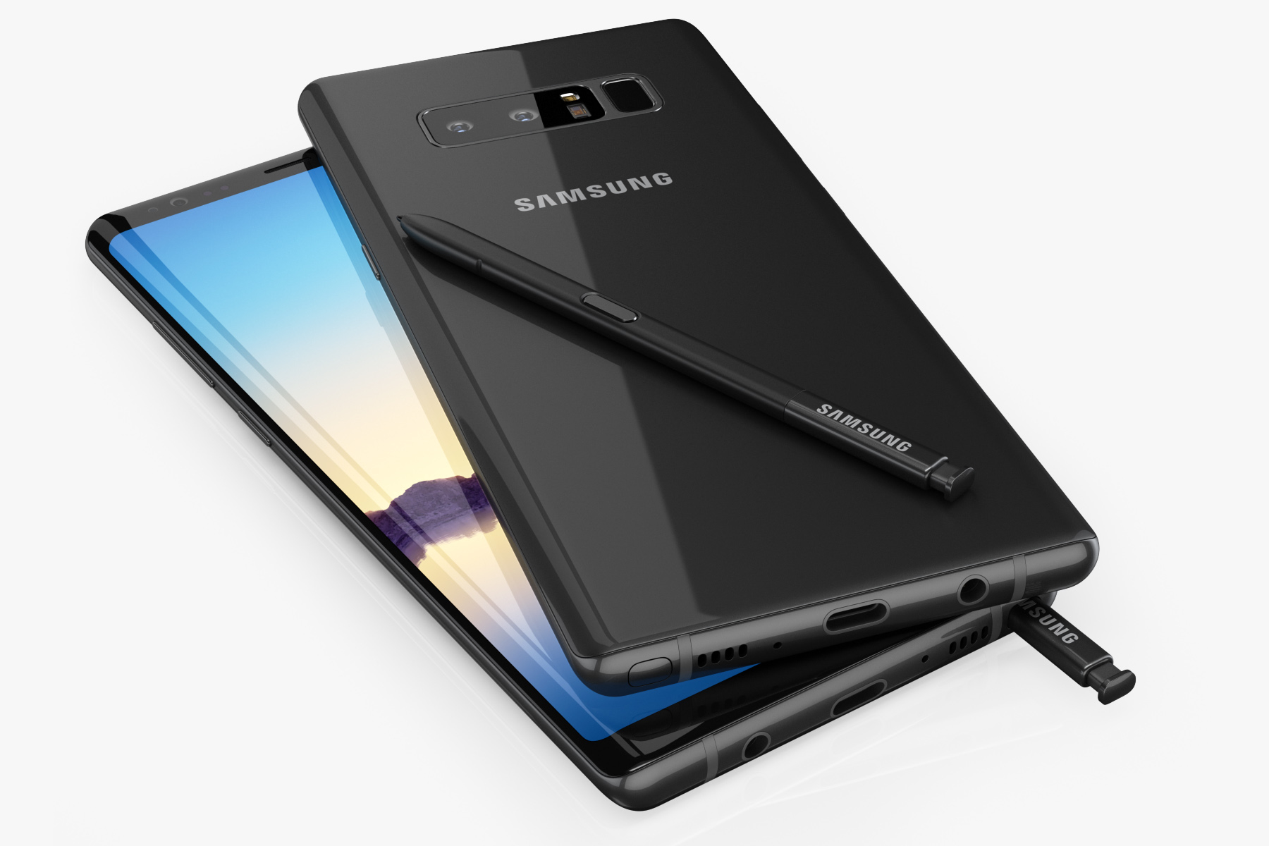 3d samsung galaxy note8 midnight black