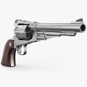 3D model pistol revolver