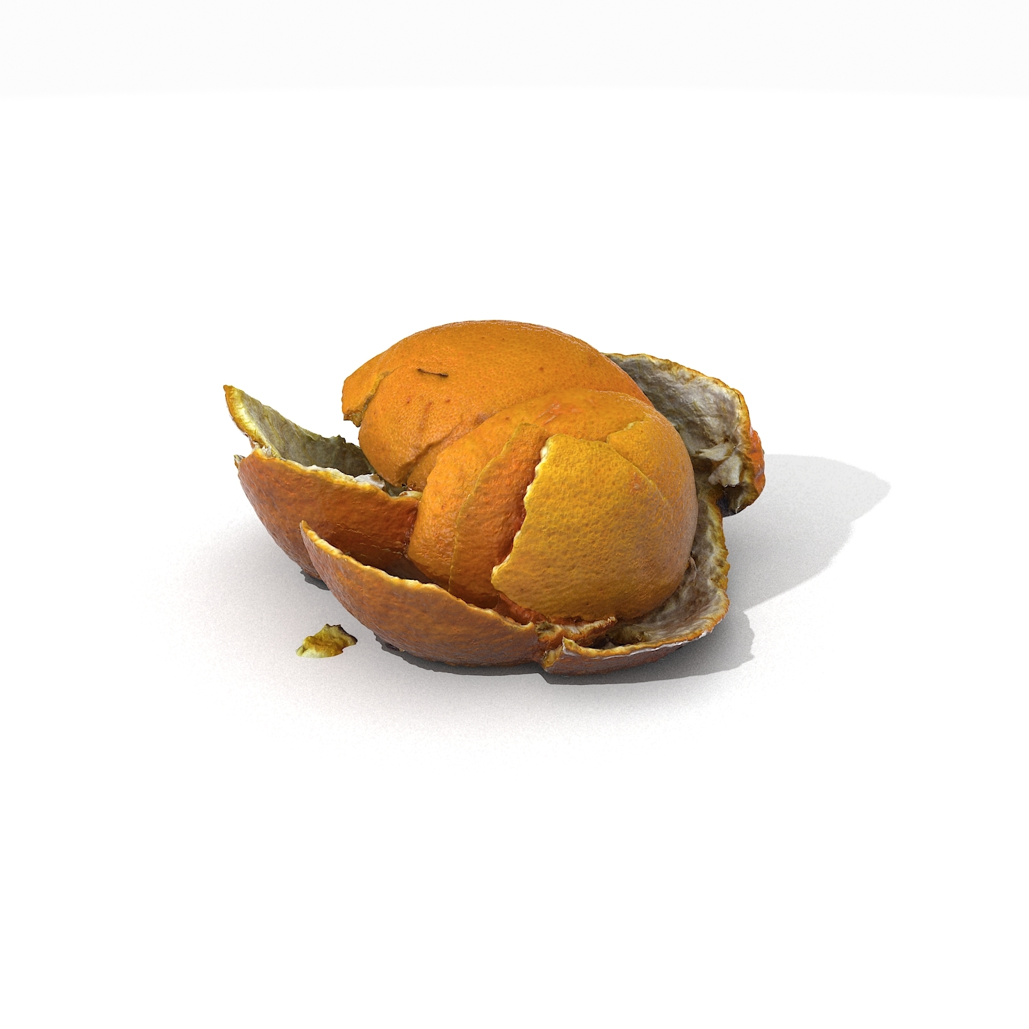 橙色水果皮桩水果街垃圾堆香蕉橙色杂货食用损坏支柱瓦砾污染3d模型