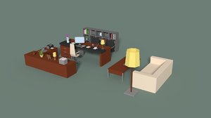 3D manager room model