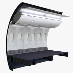 ryanair economy wall section 3D model