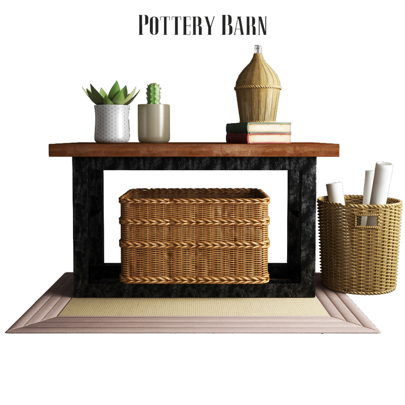 3D griffin reclaimed wood console table - TurboSquid 1197504