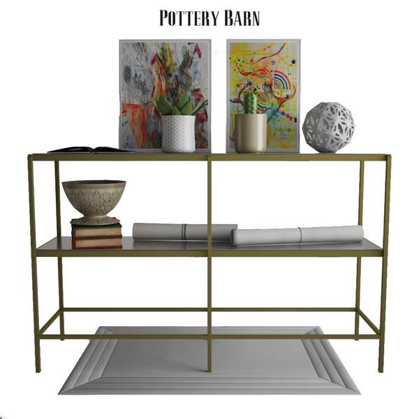 Leona Console Table 3d Model Turbosquid 1197597 Leona Console Table 3d Model, Clint Reclaimed Wood Console Table