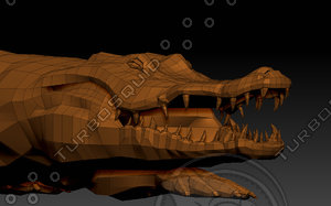 3D model alligator animation