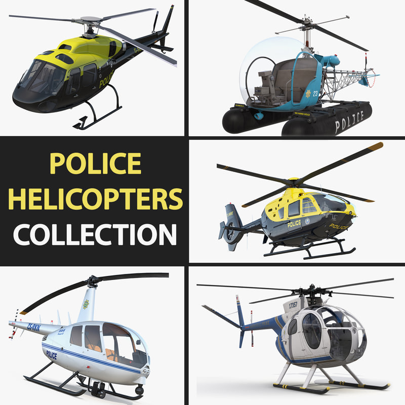 Police helicopters eurocopter ec 3D model TurboSquid 1197620