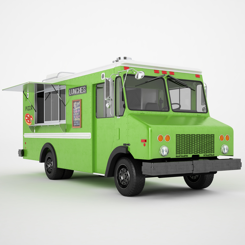 Food truck model TurboSquid 1197631