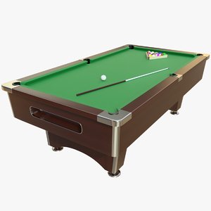 realistic pool table 3D model